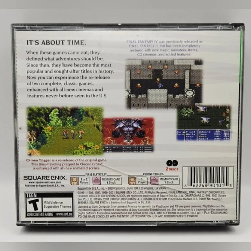 Final Fantasy Chronicles PS1 GH - Complete, 2 Discs, FF IV & Chrono